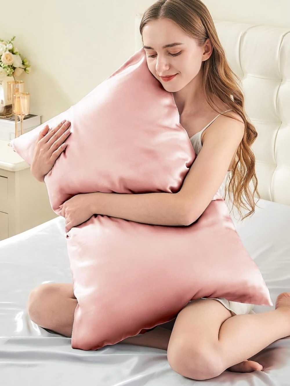 Mulberry Silk, 2 Pack Standard Size Pillowcase Blush Rose Pink